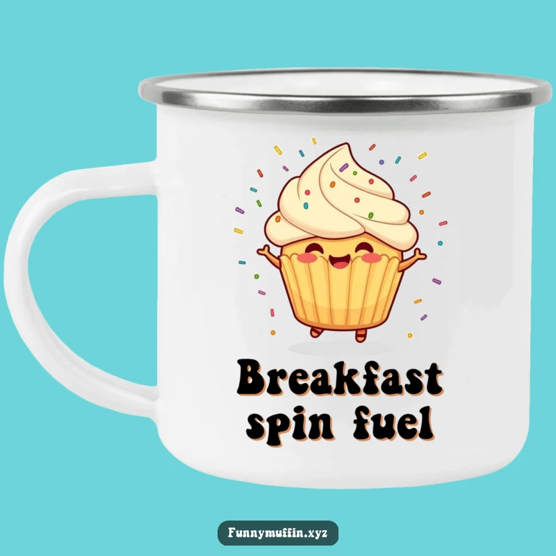 Funny Muffin Sprinkle Camping Mug: Sweet Adventures!