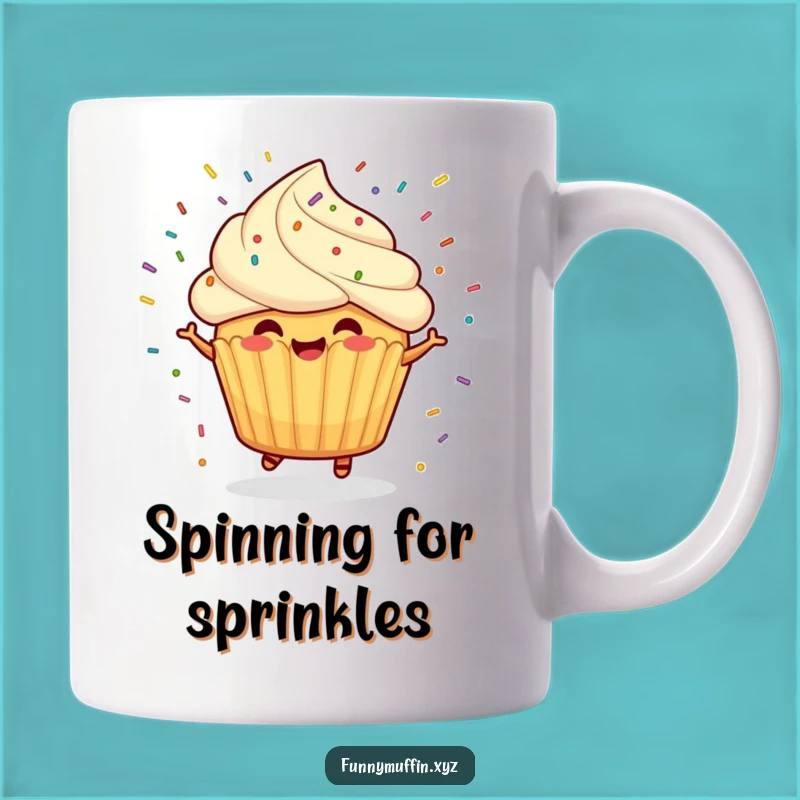 Funny Muffin Sprinkle Mug: Cheerful & Sweet Gift!