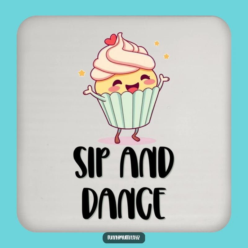Funny Cupcake Dance Drink Coasters: Protect Your Surfaces with Style!