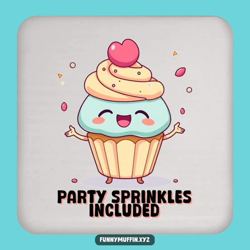 Funny Cupcake Juggling Coasters - Delightful Protection & Gift!