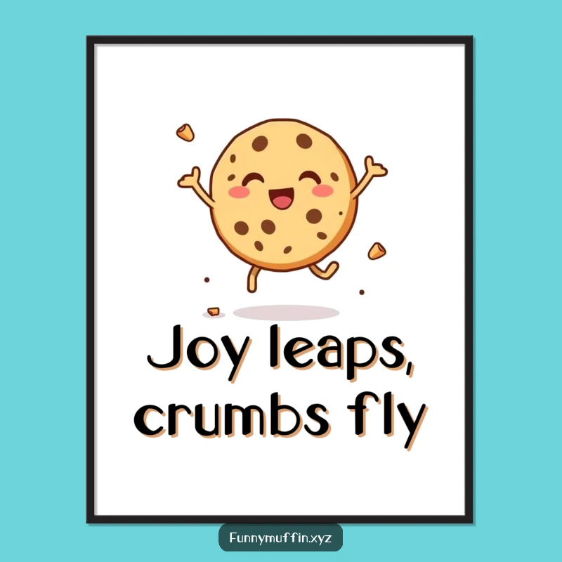 Funny Cookie Leap Poster: Decorate with Joyful Art!