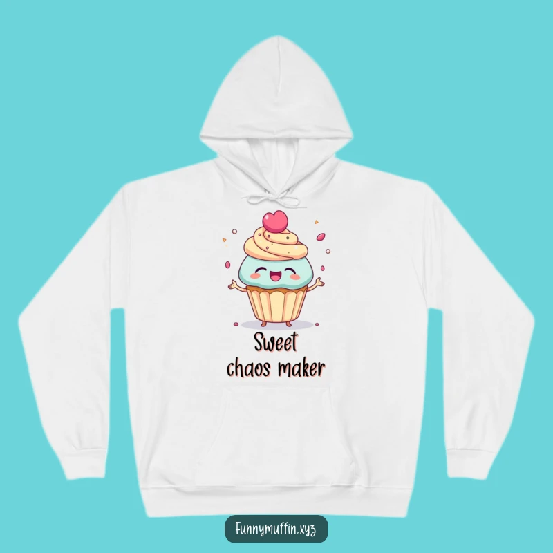 Funny Cupcake Juggling Hoodie - Cozy Fun & Delightful Gift!