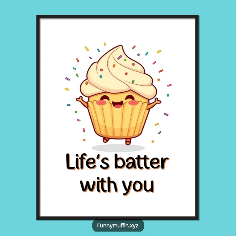 Free Printable Wall Art: Spinning Muffin Funny Downloadable Art for Kitchens