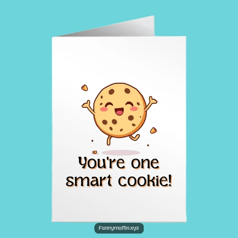 Free Printable Congratulations Card: Joyful Cookie Leaping Success Download