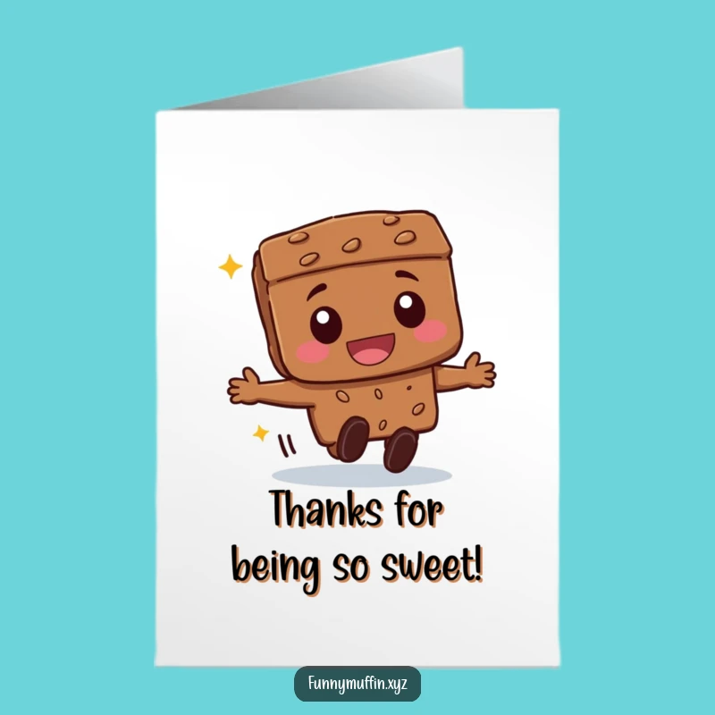 Free Printable Thank You Card: Brownie's Gleeful Roll of Appreciation!