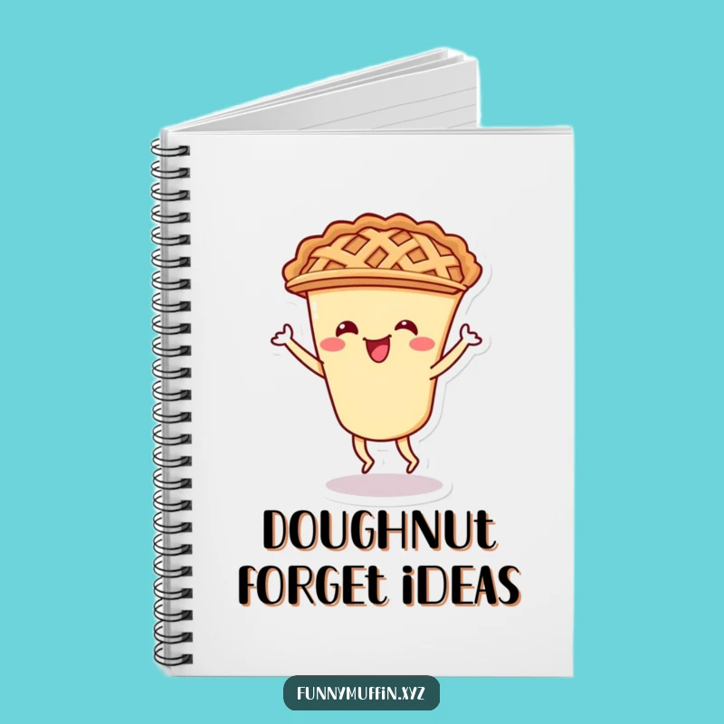 Funny Pie Shimmy Notebook: Jot Down Ideas with a Cheerful Lattice Crust Character