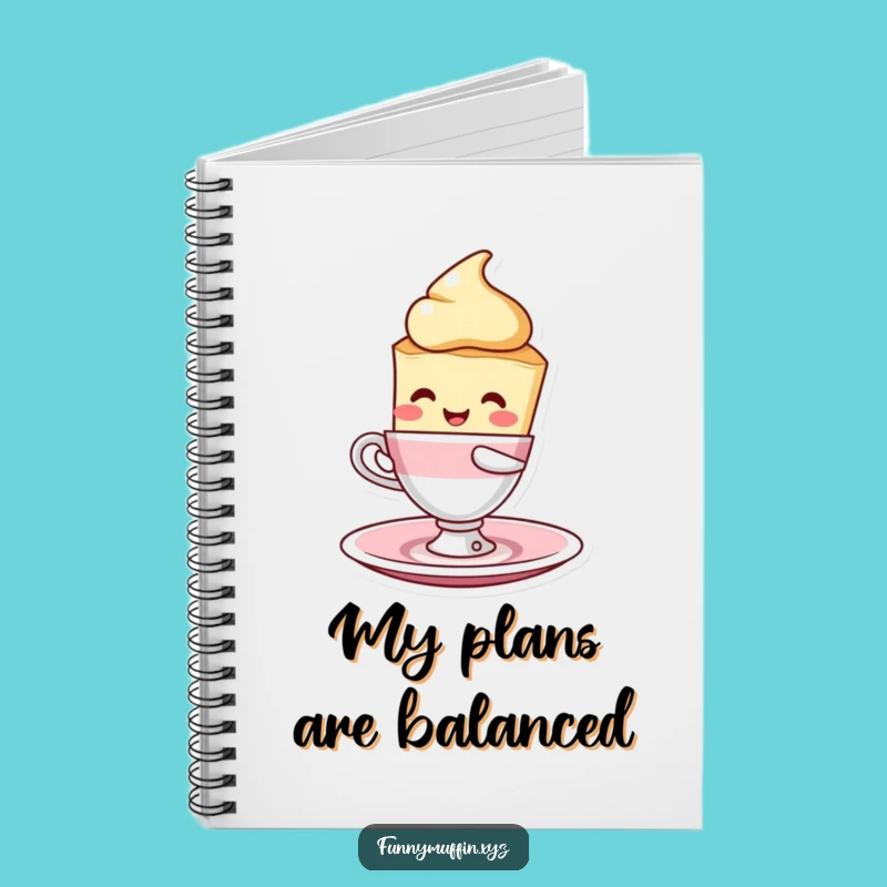 Funny Scone Balancing Act Notebook - Jot Down Ideas with Sweet Amusement